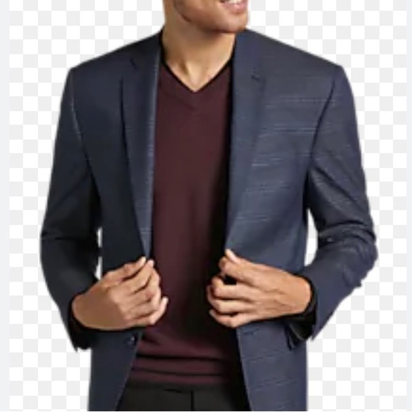 KENNETH COLE Blazer. Navy pinstriped pattern. - Picture 9 of 9